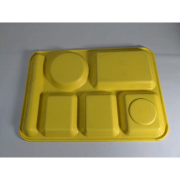 4 Vintage Arrowhead Stack Lunch cafeteria Trays USA MADE Cleveland OH Yellow - Picture 6 of 10